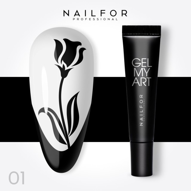 colore gel per unghie, nail art, nails GEL MY ART - 01 BLACK NERO | Nailfor 6,99 €