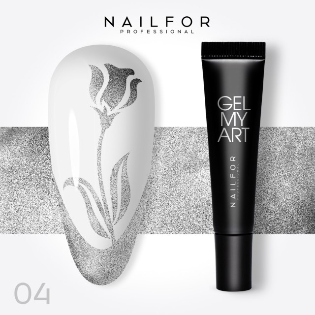 colore gel per unghie, nail art, nails GEL MY ART - 04 SILVER ARGENTO | Nailfor 6,99 €
