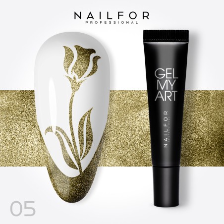 colore gel per unghie, nail art, nails GEL MY ART - 05 DARK GOLD ORO SCURO | Nailfor 7,49 €