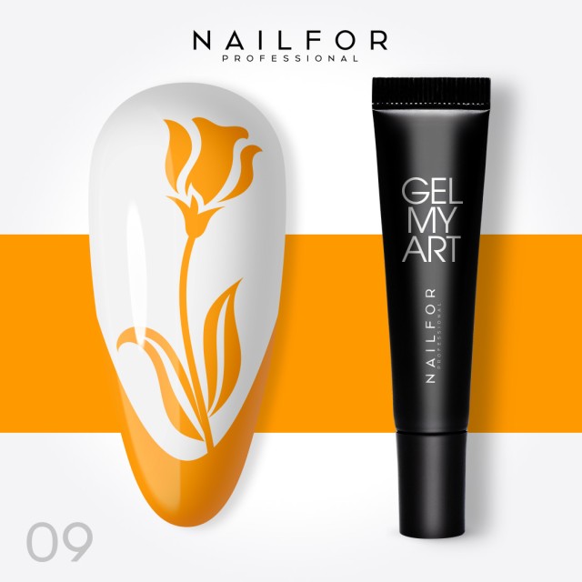 colore gel per unghie, nail art, nails GEL MY ART - 09 ORANGE ARANCIONE | Nailfor 4,19 €