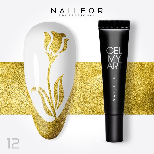 colore gel per unghie, nail art, nails GEL MY ART - 12 LIGHT GOLD ORO CHIARO | Nailfor 6,99 €