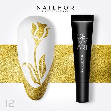 nail gel color, nail art , nails Gel my art - 12 Light Gold LIGHT GOLD | Nailfor €7.49