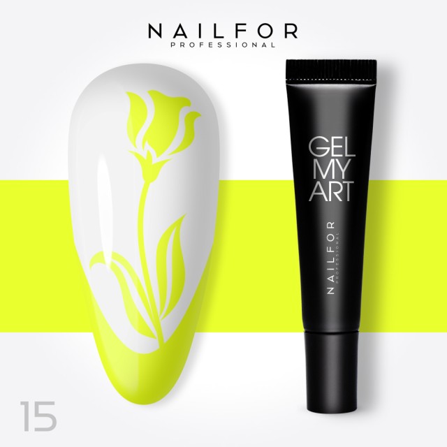 colore gel per unghie, nail art, nails GEL MY ART - 15 YELLOW FLUO GIALLO | Nailfor 6,99 €
