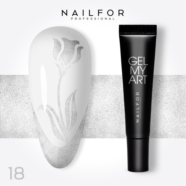 colore gel per unghie, nail art, nails GEL MY ART - 18 SILVER CHROME | Nailfor 6,99 €