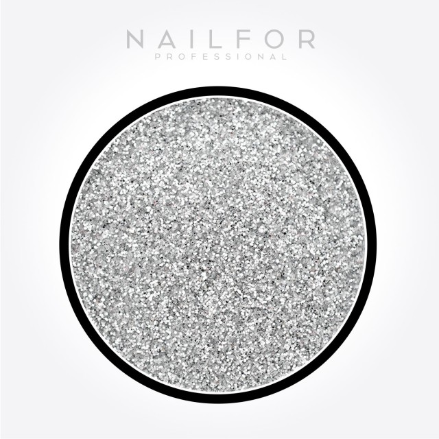 decorazione nail art ricostruzione unghie GLITTER effetto silver argento Nailfor 2,99 €
