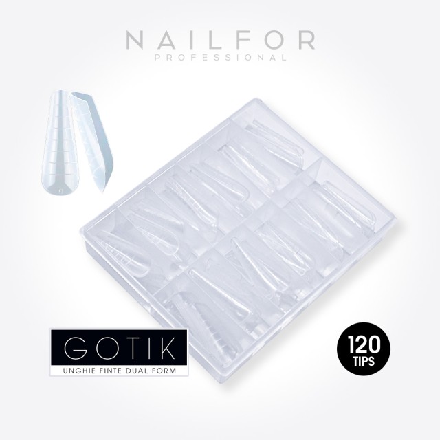 accessori per unghie, nails nail art alta qualità GOTIK ACRYLGEL DUAL TIPS (DUAL SYSTEM FORMS) – 120PZ Nailfor 7,99 € Nailfor