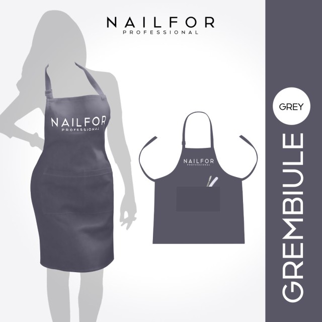 DELANTAL NAILFOR - GRIS