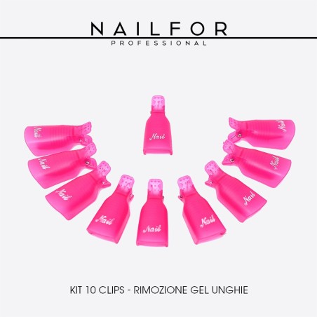 KIT DE 10 CLIPS DE EXTRACCIÓN DE GEL DE COLOR ROSA
