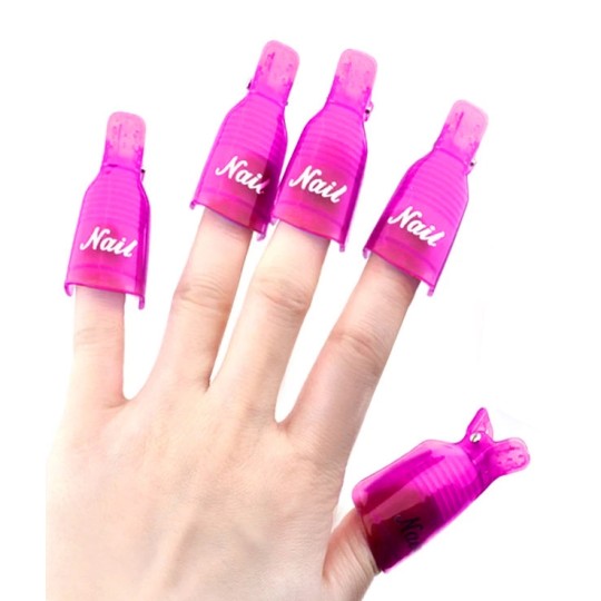 KIT 10 CLIPS GEL REMOVAL - PINK 2
