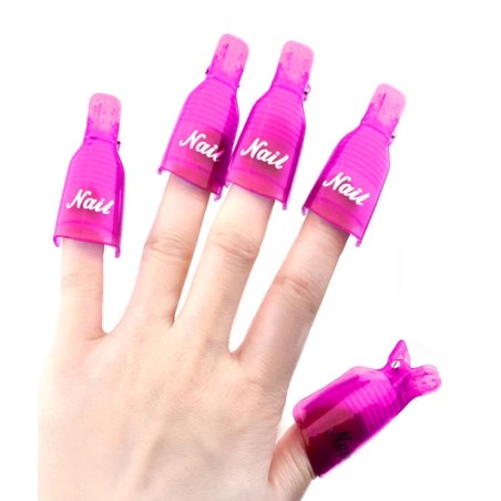 KIT DE 10 CLIPS DE EXTRACCIÓN DE GEL DE COLOR ROSA