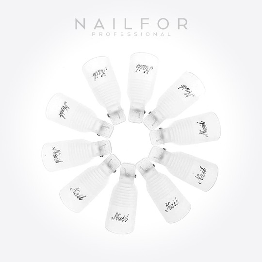 nail accessories, nails nail art high quality KIT 10 Clips Gel REMOVAL - White Nailfor €2.99 Nailfor
