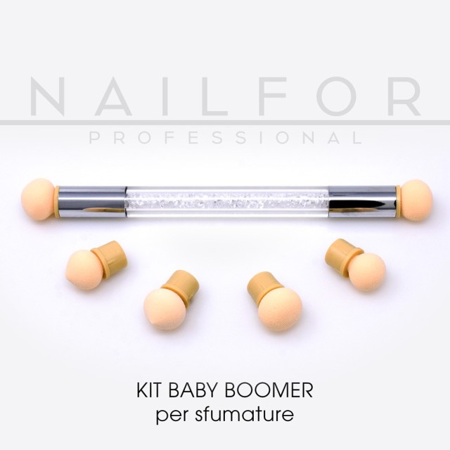 accessori per unghie, nails nail art alta qualità KIT BABY BOOMER - PENNELLO per decorazioni BIANCO Nailfor 8,99 € Nailfor