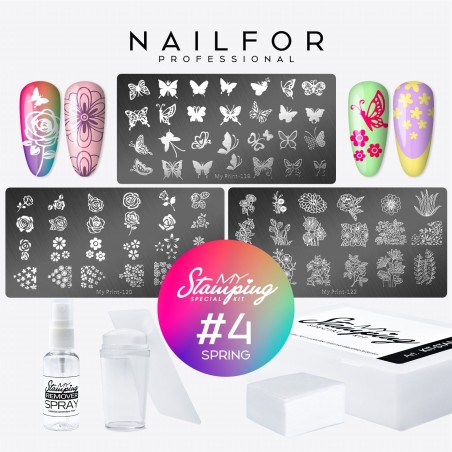 Decoración nail art reconstrucción de uñas KIT COMPLETO My stamping - 04 Spring Nailfor por 19,99 €