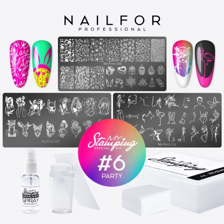 nail art decoration nail reconstruction COMPLETE KIT My stamping - 06 Party Nailfor €19.99