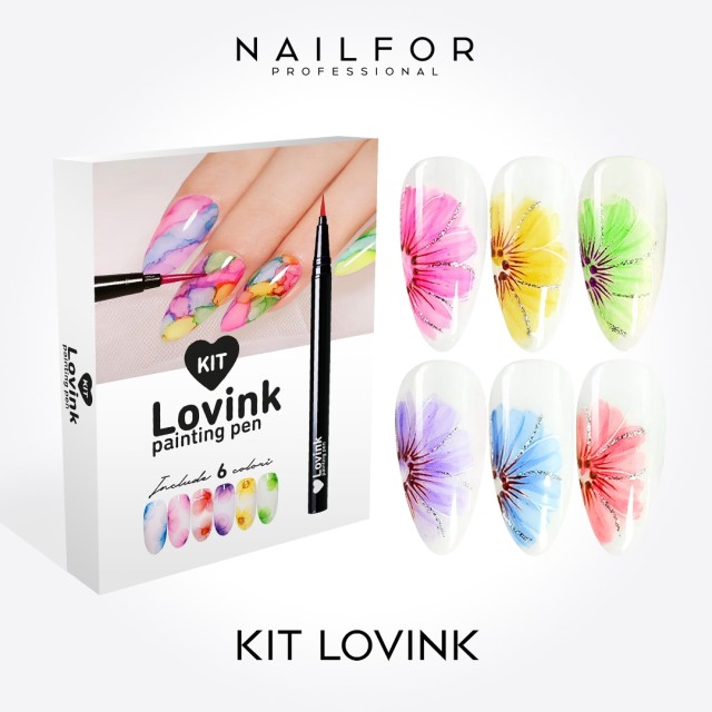 decorazione nail art ricostruzione unghie KIT LOVINK 6 PAINTING PEN Nailfor 24,99 €