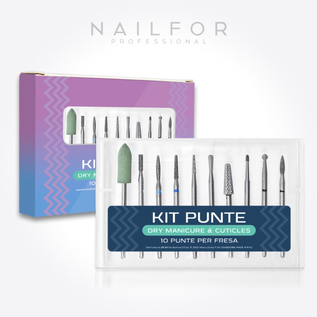 NAIL DRILL TIP KIT - 10 TIPS REMOVE CARBIDE & CUTICLES 7