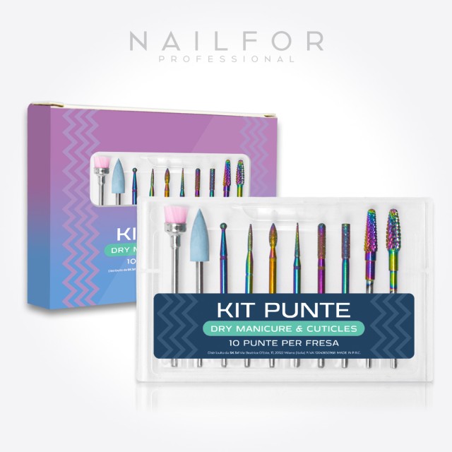 KIT PUNTE FRESA - 10 PUNTE REMOVE CARBIDE & CUTICLES 7