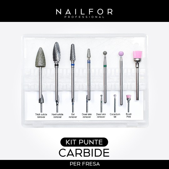Accesorios para uñas, nails nail art KIT DE BROCAS DE ALTA CALIDAD - Carburo Nailfor 34,99 € Nailfor