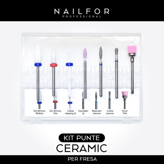 accessori per unghie, nails nail art alta qualità KIT PUNTE FRESA - Ceramic Nailfor 34,99 € Nailfor