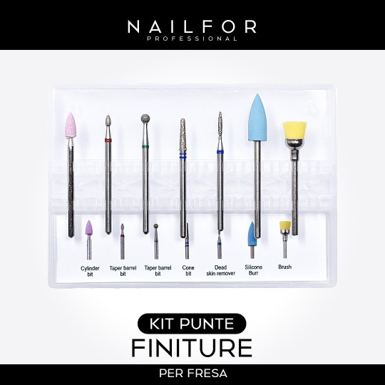 nail accessories, nails nail art high quality DRILL BIT KIT - PU139 Nailfor Finishes €19.99 Nailfor