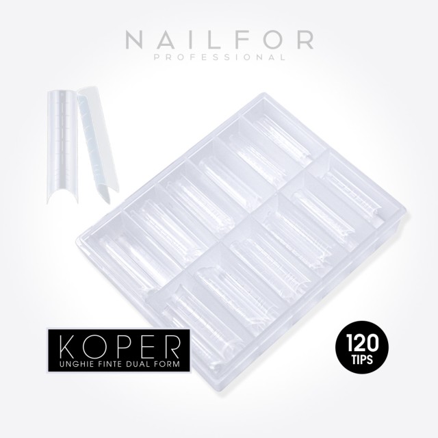 Gel de reconstruction des ongles Koper AcrylGel Dual Tips ( Dual System FORMS) - 120 pièces Nailfor 6,99 €