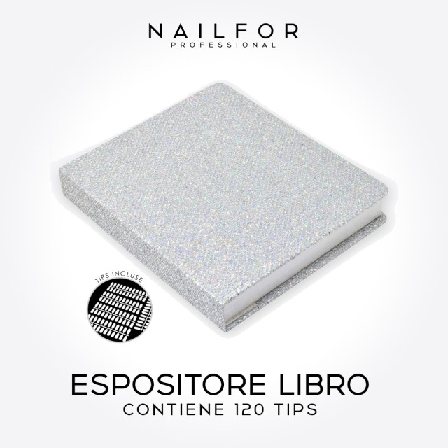 accessoires pour ongles, nails nail art haute qualité PRÉSENTOIR LIVRE PALETTE ARC Rainbow ARGENTÉE 120 COULEURS Tips INCLUS Nai
