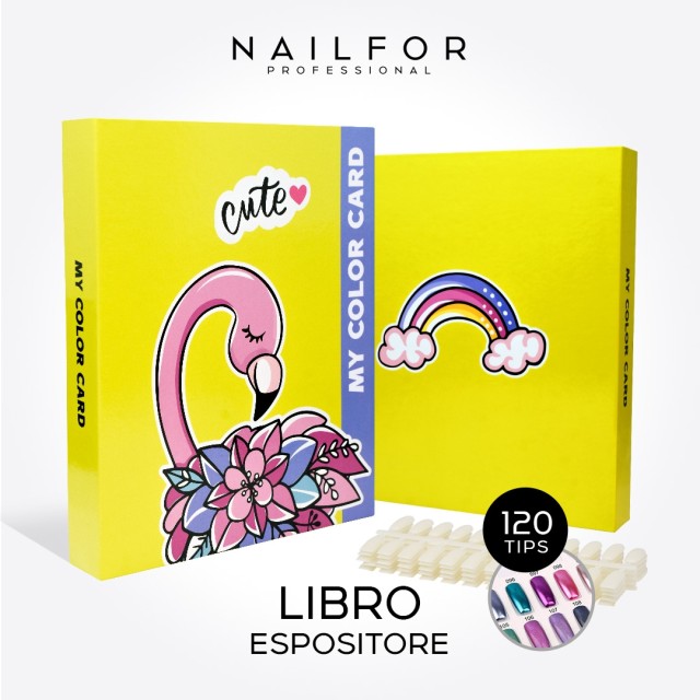 nail accessories, high quality nail art nails FLAMINGO DISPLAY BOOK - 120 Tips INCLUDED Nailfor €14.99 Nailfor