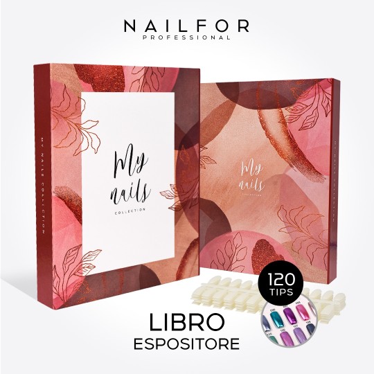 accesorios para uñas, nails de alta calidad nail art LIBRO DE EXPOSICIÓN HOJAS ROJAS - 120 Tips INCLUIDOS Nailfor 14,99 € Nailfo