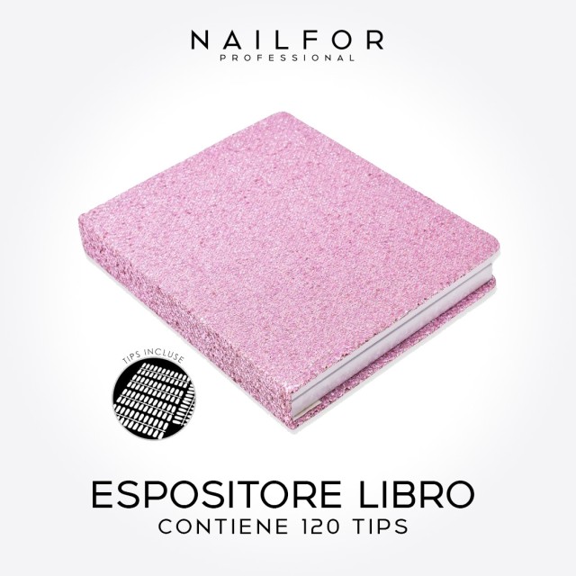 accessoires pour ongles, nails de haute qualité nail art LIVRE DE PRÉSENTOIR FUCHSIA CLAIR PALETTE 120 COULEURS Tips INCLUS Nail