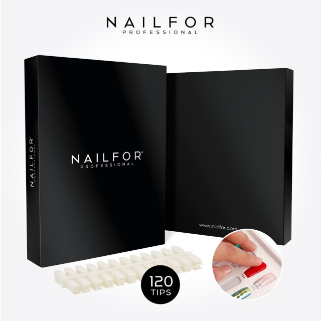 LIVRE DE PRÉSENTATION NAILFOR NOIR POUR-120 EMBOUTS INCLUS