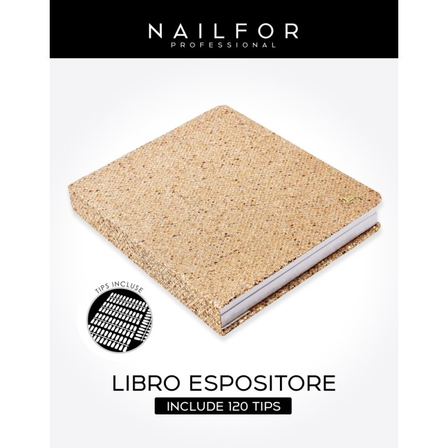 accessori per unghie, nails nail art alta qualità LIBRO ESPOSITORE ORO PALETTE 120 COLORI TIPS COMPRESI Nailfor 14,99 € Nailfor