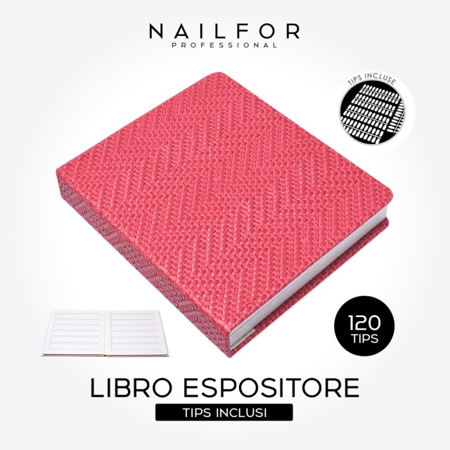 accessori per unghie, nails nail art alta qualità LIBRO ESPOSITORE ROSA OPACO - 120 TIPS COMPRESI Nailfor 14,99 € Nailfor