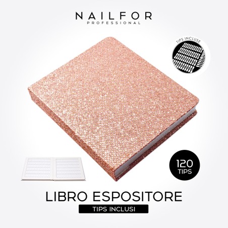 nail accessories, nails nail art high quality DISPLAY BOOK Rose Gold PALETTE 120 COLORS Tips INCLUDED Nailfor €14.99...
