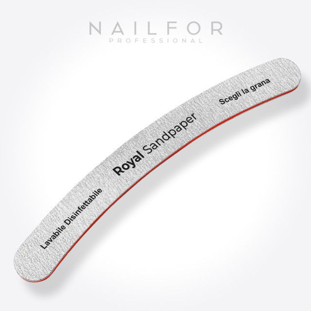 accessori per unghie, nails nail art alta qualità LIMA ROYAL CURVA LAVABILE - SINGLE PACK Nailfor 1,00 € Nailfor