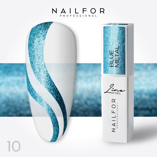 Line Gel Color - Blue Metal 10