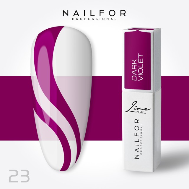 Line gel color - Violet oscuro 23
