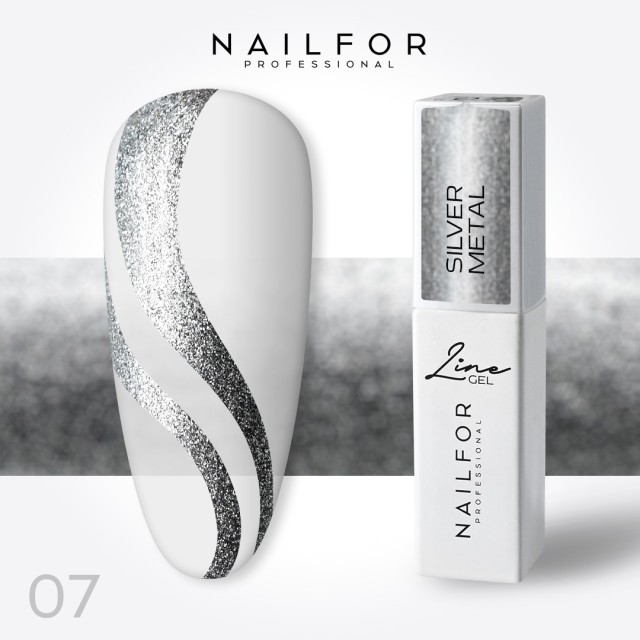 Line gel color - Metal Silver 07