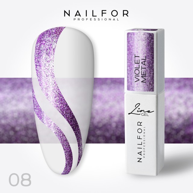 Line gel color - Violet Metal 08