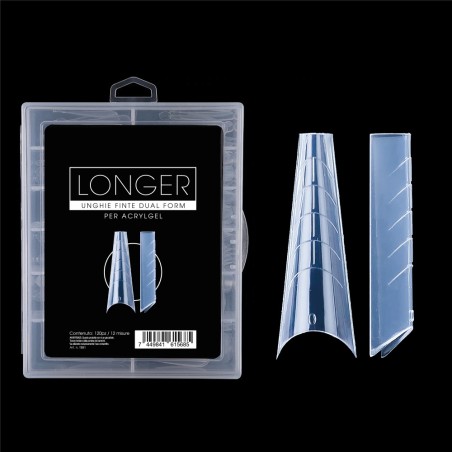 Nail reconstruction Gel Longer AcrylGel Dual Tips ( Dual System FORMS) – 120PZ Nailfor €7.99
