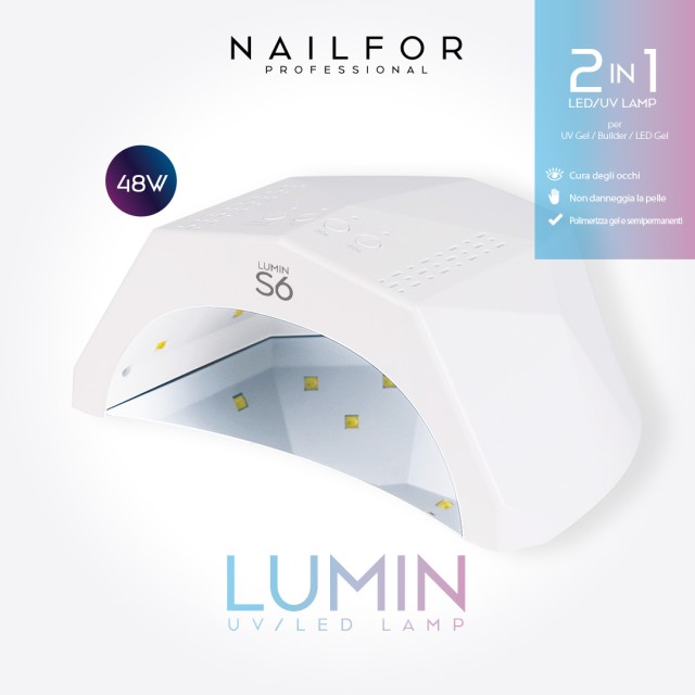 apparecchiature unghie ricostruzione: LUMIN S6 LAMPADA UV LED 48W compatta con Timer, Sensore automatico 29,99 €