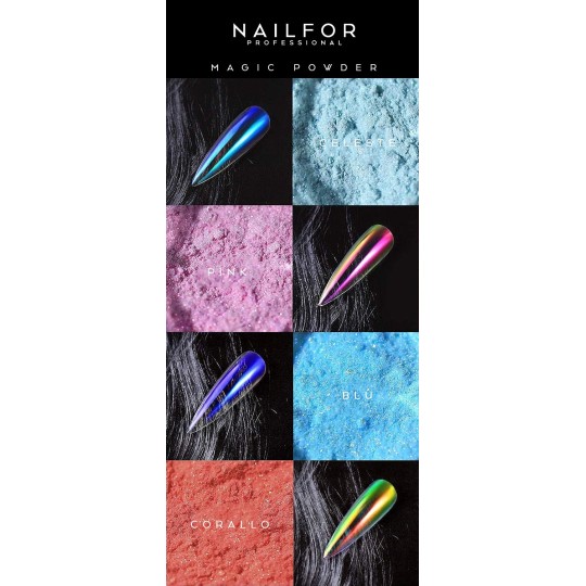 nail art decoration nail reconstruction Magic Powder - BLUE Nailfor €4.99 2