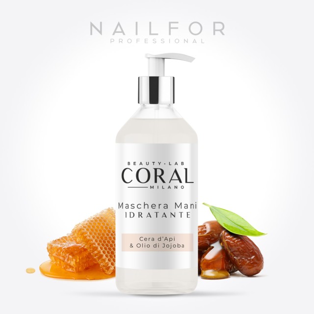 MASCHERA MANI CORAL Idratante con Cera d'Api - 500ml