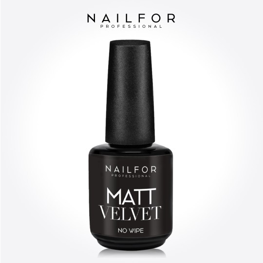 Nail Gel Reconstruction Matt VELVET Top Coat Opaque Soft Touch 15ml Nailfor €11.99