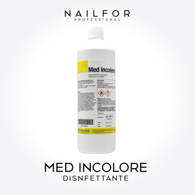 MED COLORLESS Disinfectant Antimicrobial Antiseptic 1000ml