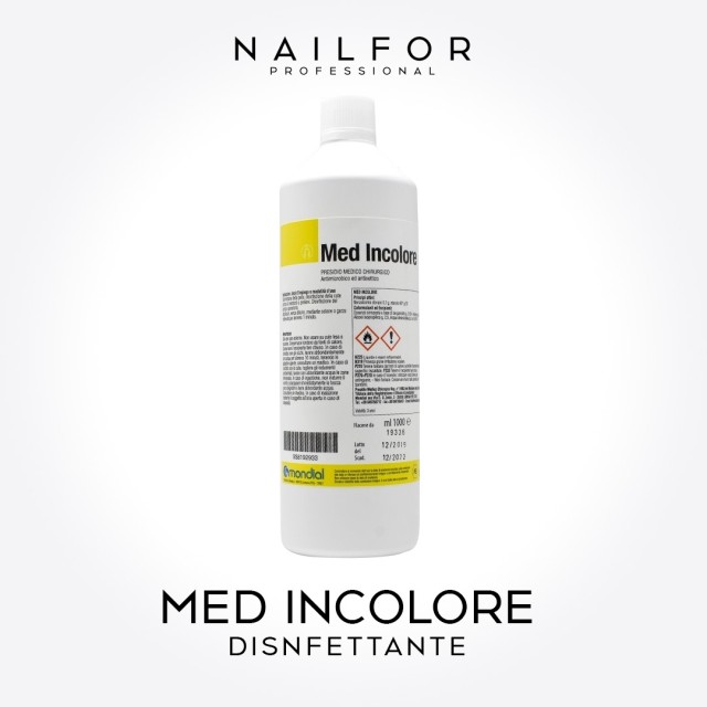 accessori per unghie, nails nail art alta qualità MED INCOLORE Disinfettante Antimicrobico Antisettico 1000ml Nailfor 9,99 € ...