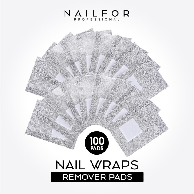 Semipermanente smalto colore per unghie: Nail Wraps Remover - 100 Pads Monouso per rimozione Gel Nailfor 4,99 €