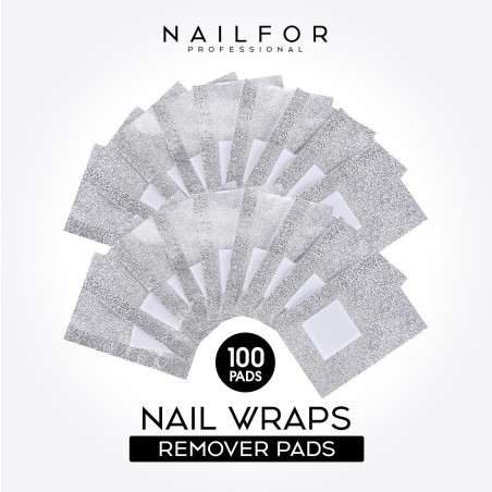 Vernis à ongles semi-permanent couleur : Nail Wraps Remover - 100 Pads jetables pour retirer Gel Nailfor 4,99 €