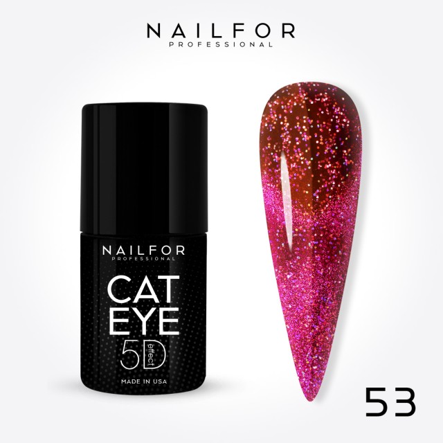 Semipermanente smalto colore per unghie: NEW CAT EYE 5D - 53 Nailfor 11,99 €