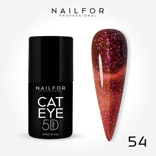 Semi-permanent nail polish color: New Cat eye 5d - 54 Nailfor €11.99