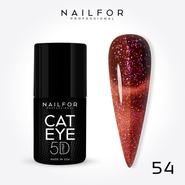 Semi-permanent nail polish color: New Cat eye 5d - 54 Nailfor €11.99